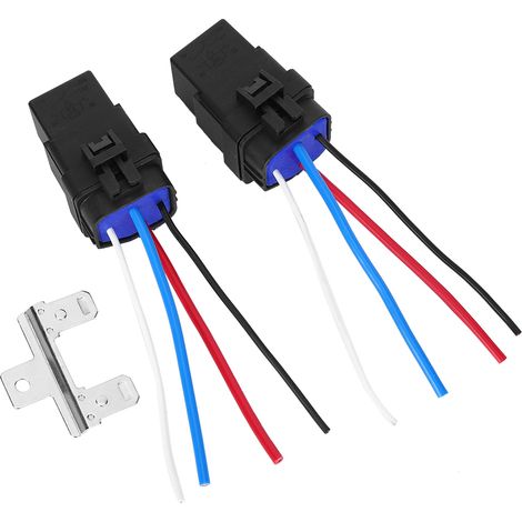 12V DC 40A 4-poliges wasserdichtes Kfz-Relais-Set mit integrierter Buchse für Pkw (1/5)