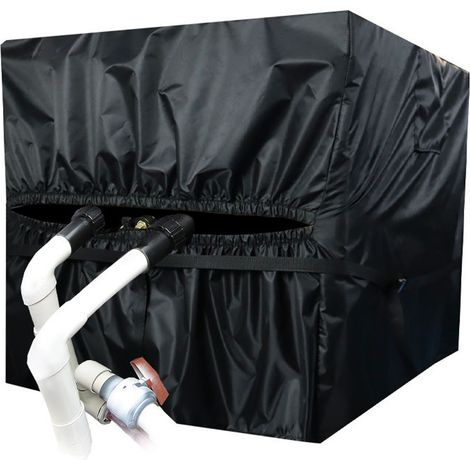 Couverture de Pompe à Chaleur pour Piscine en Oxford 420D avec Revêtement Argenté Imperméable et Anti-Dust avec Fermeture Zip et Sangle (1/5)