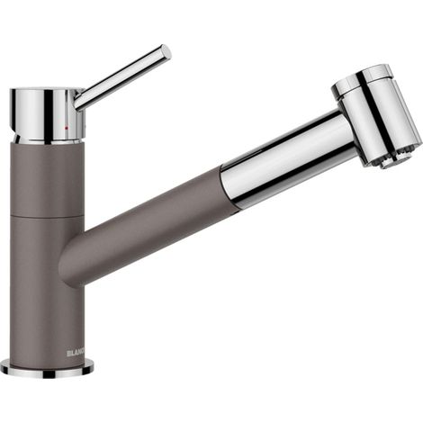 BLANCO Küchenarmatur KANO-S VARIO Hochdruck Vulkangrau/Chrom (1/2)