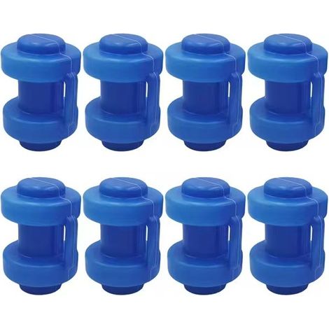 8 Stück Ø 25mm Trampolin Endkappen, Trampolin Ersatz, für Trampolin Netzstangen, blau