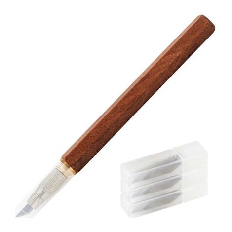 Couteau à tracer pour le travail du bois, manche en bois, outil de traçage et de marquage, photo couleur (1/5)