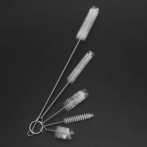 Lot de 5 brosses de lavage en acier inoxydable pour le nettoyage des tubes de filtre et de pompe à eau d'aquarium. (1/3)