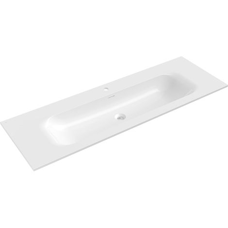 Mexen Vela lavabo empotrado en encimera 141 x 46,5 cm, blanco brillo - 25231400 (1/3)