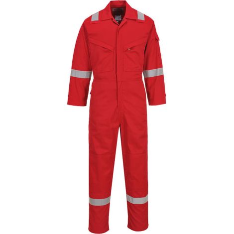 Combinaison Fr Legère Antistatique 280g Couleur : Rouge Taille M - Portwest