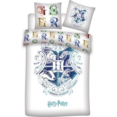 Harry Potter Kinderbettwäsche Set – 140x200 cm Bettbezug & 63x63 cm Kissenbezug