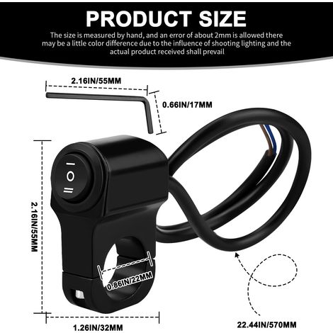 Motorcycle and electric vehicle parts: handlebar turn-off switch, handlebar light switch, headlight hazard light modification three-position switch (1/4)