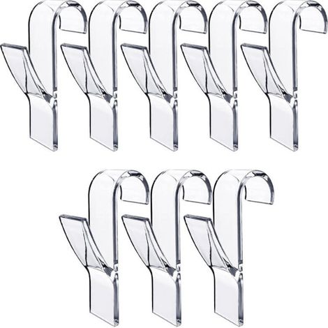 ALLIANDISCrochets pour radiateur, crochets pour serviettes de bain, crochets pour sèche-serviettes, 8 pièces (transparents) (1/4)