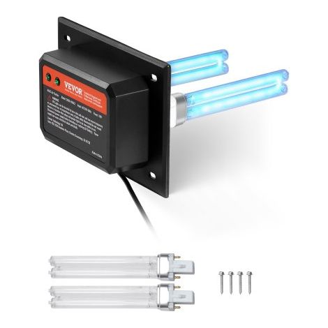 Purificador de Aire HVAC para Toda la Casa, 18 W, Luz Ultravioleta para Conducto de Aire Acondicionado, con 2 Bombillas de Repuesto, para Sistemas de Aire Acondicionado, 175 x 126 x 217 mm (1/5)