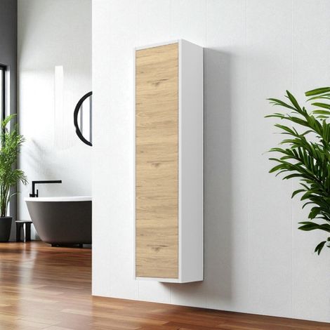 Colonna sospesa singola reversibile H120 LUNA Bianco / Quercia Natura (1/3)