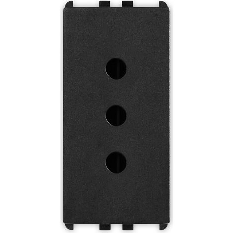 Presa 2P+T 16A tipo P11 1 modulo Nero serie Pixia Master 14162