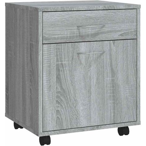 Armadietto con Ruote Grigio Sonoma 45x38x54cm Legno Multistrato vidaXL (1/5)