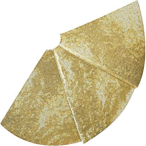 Jupe de sapin de Noël pour petit modèle, 91 cm (36 pouces), à paillettes dorées (1/5)