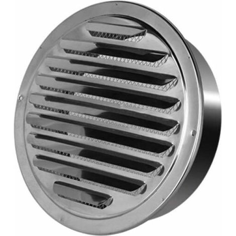 Grille De Ventilation Ronde En Acier Inoxydable - Diamètre 80 mm 100 mm Ou 120 mm - Pour Mur Extérieur - Filtre Anti-Insectes - 1 Pièce (1/5)