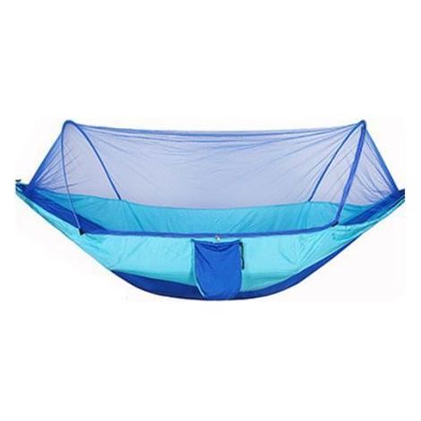Doppel-Hängematte 290x140cm - Integriertes Moskitonetz - Leicht und tragbar - Tragfähigkeit 200kg