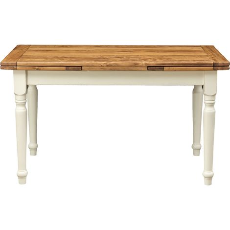 Esstisch, Tisch für den Außenbereich, Gartentisch, 141 x 81 cm, ausziehbarer Massivholztisch, rechteckiger Tisch, Küchentisch
