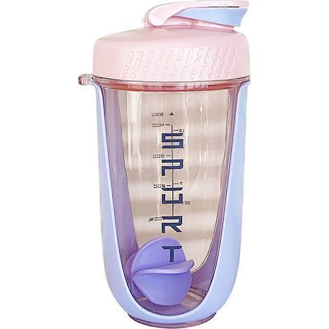 HONORNIC - shaker avec boule fouet en plastique sans BPA, étanche, idéal pour les boissons protéinées en poudre, l'entraînement et le sport.