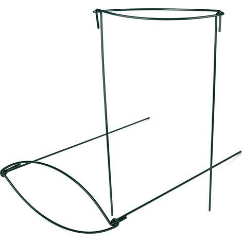 Tuteur de jardinage multifonctionnel en métal courbé de 40 cm pour légumes et fleurs (vert).