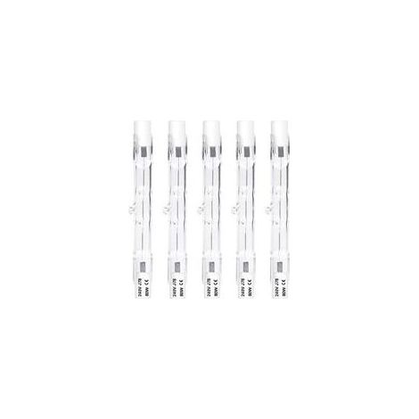Dimmable R7S 78mm 80W Ampoule Halogène Crayon AC220-240V 1390lm J78 Projecteur Halogène Linéaire pour l’éclairage de paysage, sécurité, lampadaire (Lot de 5, Blanc Chaud 2800K) H450 (1/5)