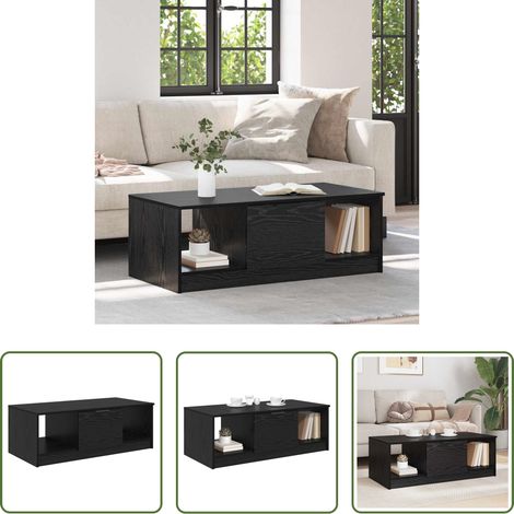 Table basse chêne noir - Table basse Chêne noir 102 x 50 x 36cm Bois d'ingénierie (1/5)