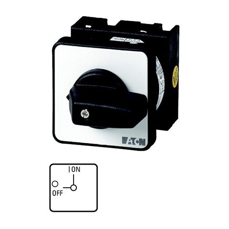 Inter. Marche-Arrêt tripolaire 20 A 90 °,encastré fixation centrale 000027012 EATON T0-2-1/EZ