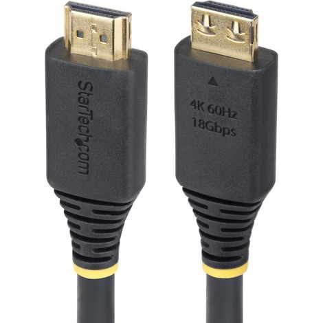 StarTech.com Cavo HDMI ad alta velocità da 5 m con connettori a presa salda, 4K 60 Hz/1440p 144 Hz, HDR10/HDCP 2.2/ARC, 18 Gbps, cavo HDMI UHD per TV/monitor/display, rivestimento in TPE (1/4)