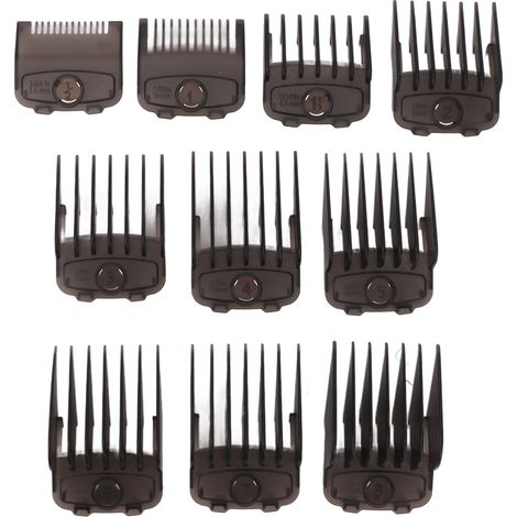 Guide de coupe professionnel pour coupe-chiens avec 10 guides de coupe amovibles légers en ABS noir - Compatible avec les tondeuses standard (kit complet) (1/5)