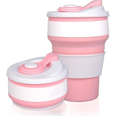 Tasse À Café Pliable En Silicone - 350 ml - Avec Couvercle Étanche - Pour Voyage Et Extérieur - 1 Pièce (1/5)