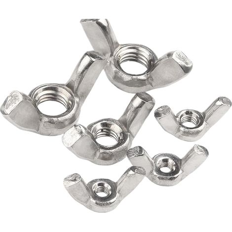 Écrous à oreilles en acier inoxydable 304, M3, M4, M5, M6, M8 (1/3)