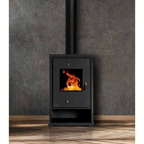 Prometey – Poêle à bois 4-7 kW – Efficacité 82% – Classe A+ – Sortie de fumée Ø 130 mm – Pour pièces de 16 à 50 m² (1/5)