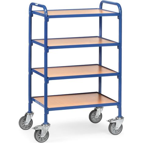 Fetra Beistellwagen mit Holzwerkstoffplatten für 8 Eurokisten ohne Eurokisten (1/2)