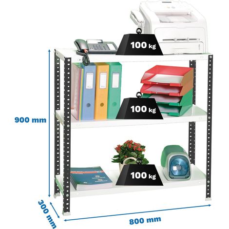 Simonrack Leichte Regale in Weiß und Anthrazit Metall