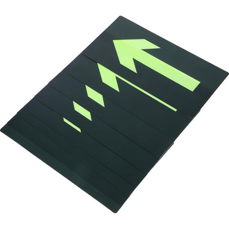8-Piece Phosphorescent Safety Stickers, Luminous Waterproof Arrows for Emergency Exits and Assembly Points, Nighttime Visibility for Public Spaces (1/5)