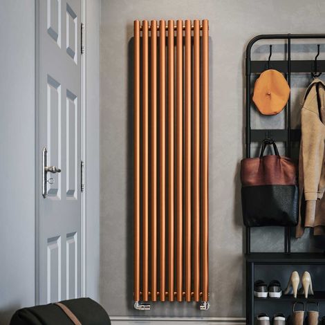 Copper Horizontal Designer Radiator Oval Column Central Heating Rads 1800x480mm (1/5)