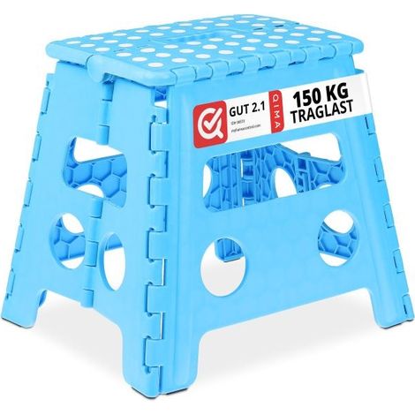 Sgabello pieghevole blu