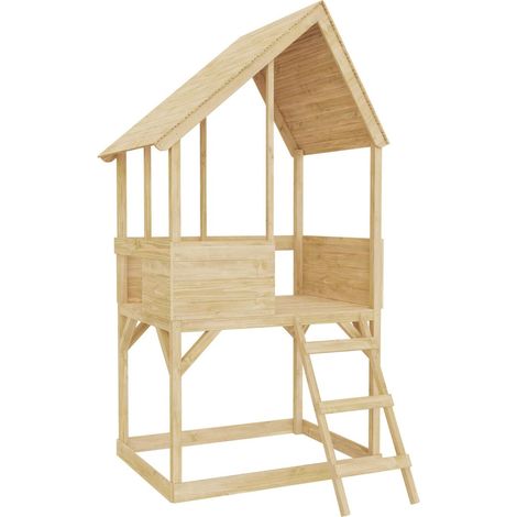 Tp Toys – Cabane de jardin pour enfant sur pilotis avec bac à sable intégré – Bois épicéa FSC traité – Hauteur 241 cm – Longueur 118 cm – Largeur 141 cm