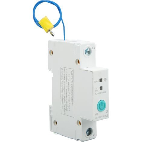 Disjoncteur WIFI, fonctions de synchronisation, contrôle par application, commutateur intelligent sur Rail DIN 63A, télécommande pour hôtels et écoles, ac 120v-280v (1/5)