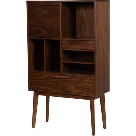 Amadeus - Bibliothèque Lotta H125 cm en multiplis noyer (1/3)