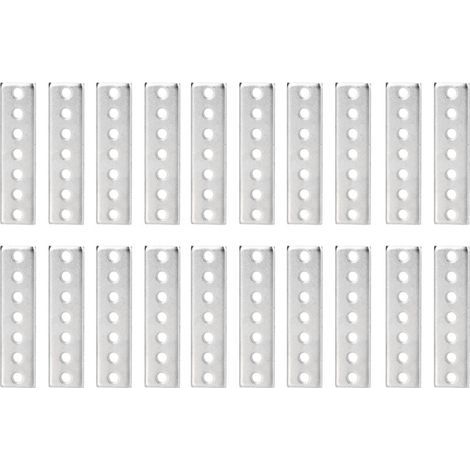 20 Pièces Plaques de Raccord Métalliques Galvanisées, Résistantes à la Flexion et Haute Résistance pour Renforts Structurels