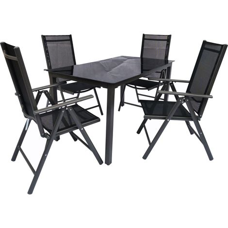 5 tlg. Alu Gartenset Sitzgruppe 140SW