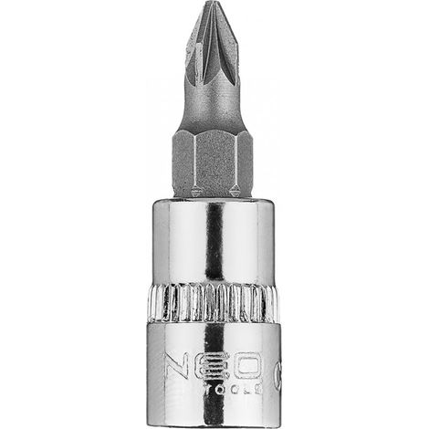 Punta de destornillador PZ1 con casquillo de 1/4", corta, 37 mm (1/5)
