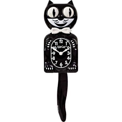 BelleRise - Petite horloge classique noire, 32,4 cm (12,75 pouces), avec yeux mobiles et secoueur (1/4)