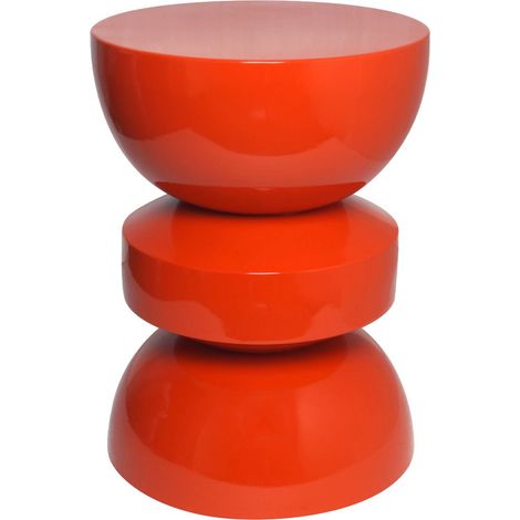 Coffee table, side table, bedside table, metal with glossy finish, Assa, Orange, 108x16.5x78.5 cm