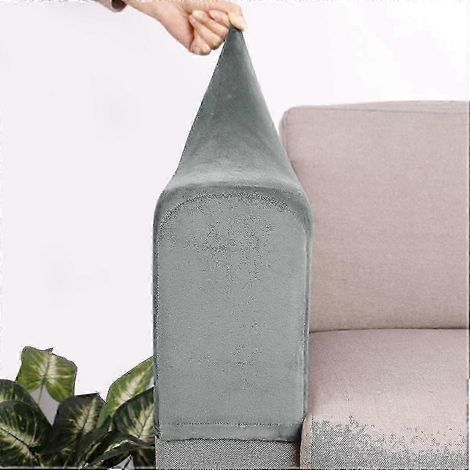 Housse de protection pour accoudoir de canapé (grise) (1/5)