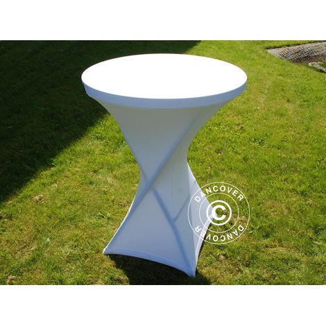 Cubierta flexible para mesa Ø80x110cm, Blanco - Dancover (1/2)