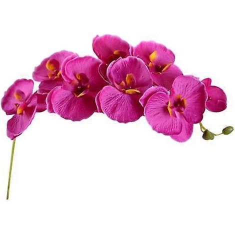 fleur artificielle, papillon, orchidée, décoration de bureau pour mariage ou fête, à faire soi-mêmeviolet foncé (1/5)