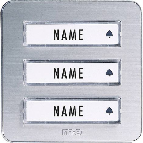 m-e modern-electronics 41082 Campanello senza fili Trasmettitore Illuminato , con targhetta