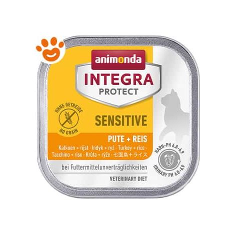 AnimonCat Integra Sensitive Tacchino e Riso Gluten Free - Vaschetta 100 Gr -