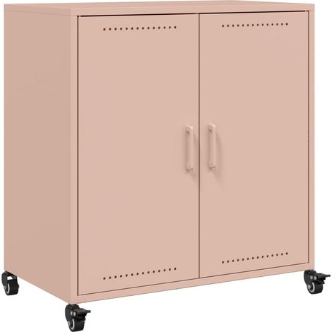 Maison La Vie - Buffet Salon Moderne - Meuble de rangement - rose 68x39x72 cm acier bu5014