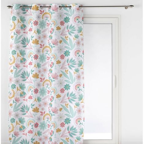 Rideau a oeillets 140 x 260 cm polyester imprime Indiana (1/4)