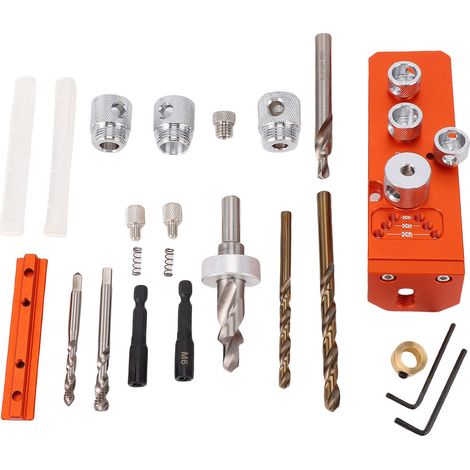 Gabarit perçage et taraudage profil aluminium M5 M6 M8 – Guide taraudage poinçonnage profil européen 20/30/40 (1/5)